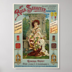 Madame Rose Schaffer Autriche Affiche Vintage 1890