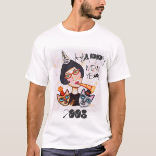 Madame T-Shirt de chat de nouvelle année