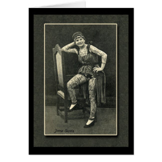 Madame tatouée par cru Card ou carte postale