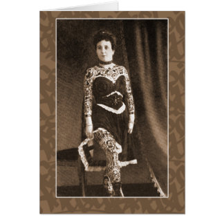 Madame tatouée sur des cartes, cartes postales