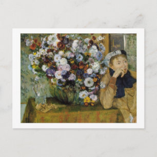 Madame Valpinçon avec carte postale Chrysanthemums