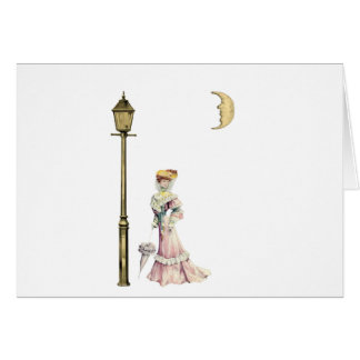 Madame victorienne et lampe