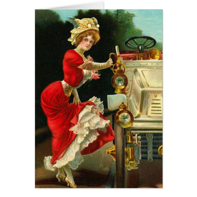 Madame victorienne et son automobile (Devant)
