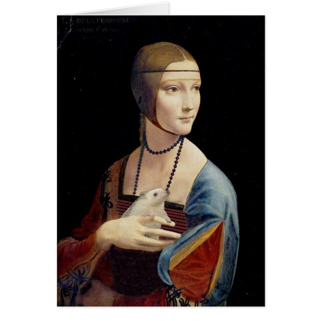 Madame With de Leonardo da Vinci une carte de (Devant)