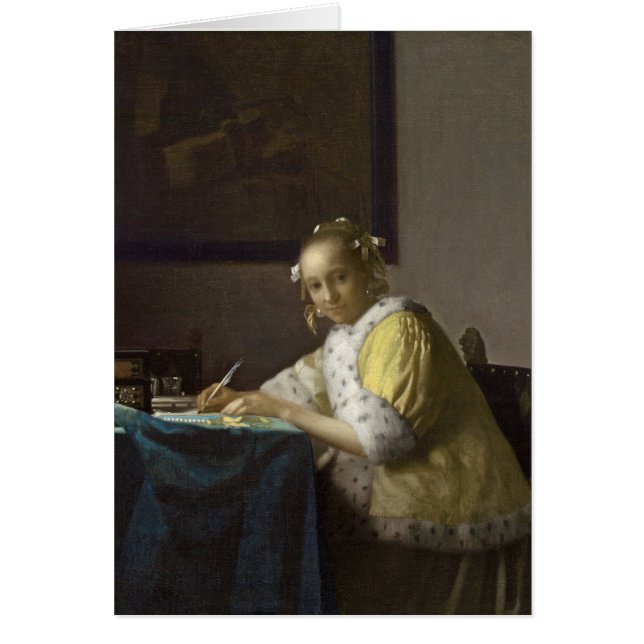 Madame Writing, C. 1665 (huile sur la toile) (Devant)