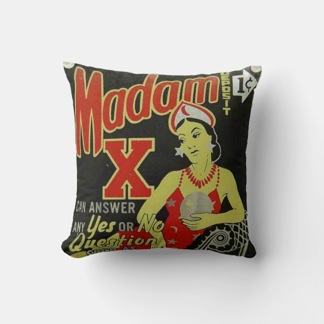 Madame X Toss Coussin - Retro Designer Jetez l'ore (Recto)