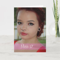 Mademoiselle 17, carte de voeux pour 17ème anniver