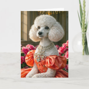Mademoiselle Lady  Carte Poodle Vierge