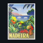 Madère voyage vintage Carte postale<br><div class="desc">Madère voyage vintage Carte postale</div>