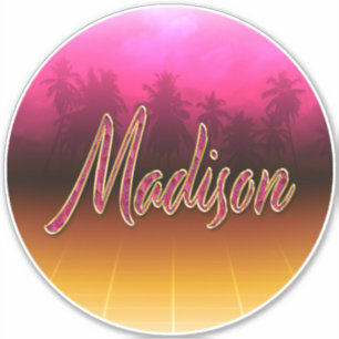 Madison Prénom Golden rose Autocollants Autocollan