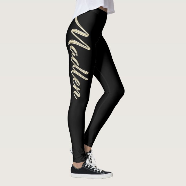 Madlen or blanc Leggings à l'écriture (Droite)