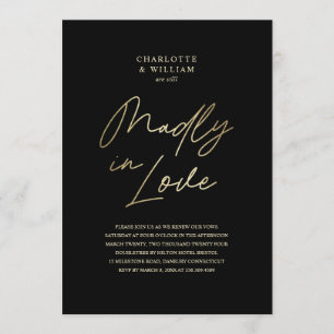 Madly in Love Vow Renewal Invitation