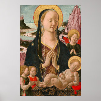 Madone et Enfant - Affiche d'art fin Ferrarais
