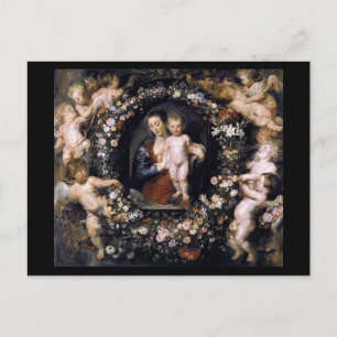 Madonna avec enfant par Rubens Carte postale