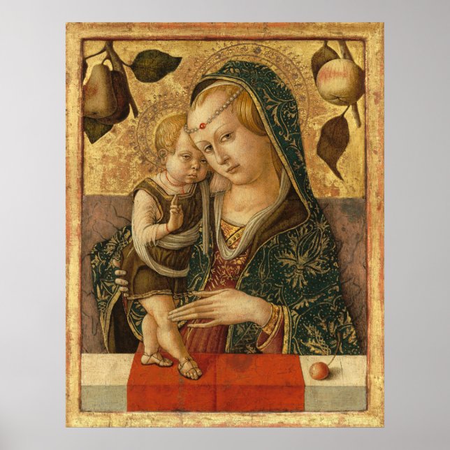 Madonna & Child - Carlo Crivelli Poster des Beaux- (Devant)