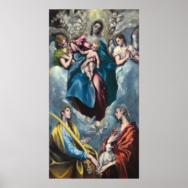 Madonna & Child - El Greco, Poster d'Art Grec (Devant)
