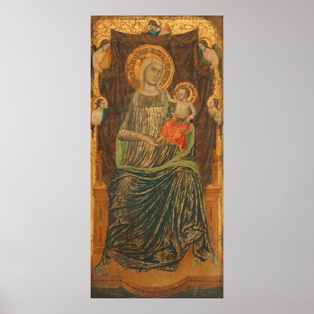 Madonna & Child, Giovanni Baronzio Fine Art Poster (Devant)