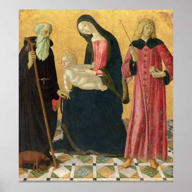 Madonna Child - Neroccio de' Landi Poster des Beau (Devant)