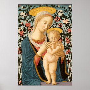 Madonna & Child - Poster d'Art fin de Lippino aux 