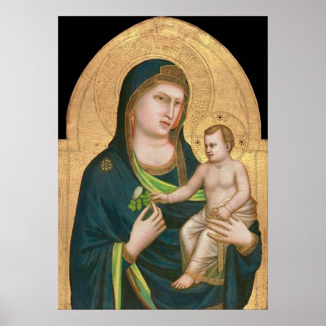 Madonna & Child - Poster des Beaux-Arts du 14ème s (Devant)