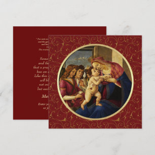 Madonna de Botticelli. Cartes de Noël religieuses