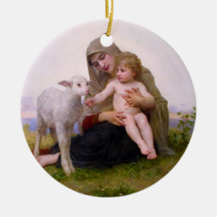 Madonna & Enfant avec agneau Ornement de Noël
