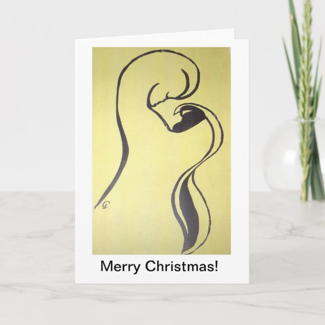 Madonna et carte de Noël d'enfant (Devant)