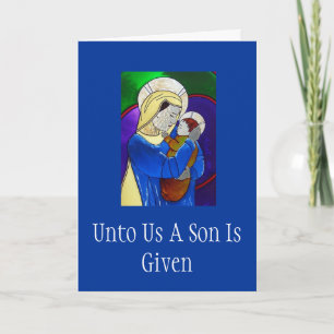 Madonna et carte de Noël d'enfant