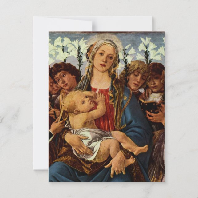 Madonna et Enfant avec huit anges par Botticelli (Devant)