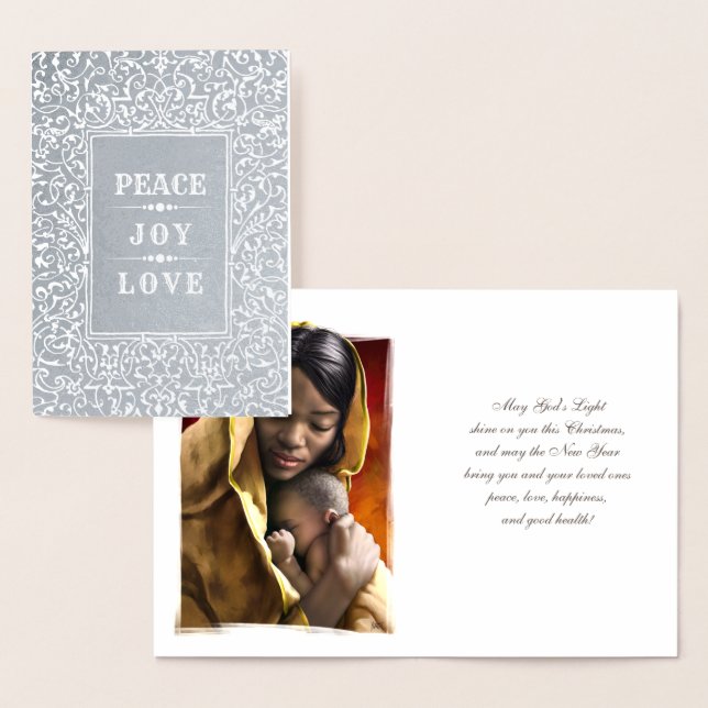 Madonna et Enfant Luxe Véritable Foil Cartes de No (Affichage)