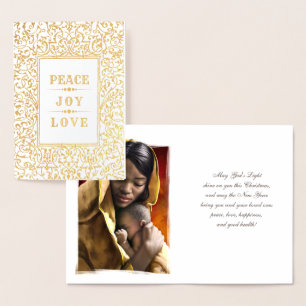 Madonna et Enfant Luxe Véritable Foil Cartes de No