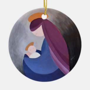 Madonna et Enfant - Salut Marie ornement de Noël
