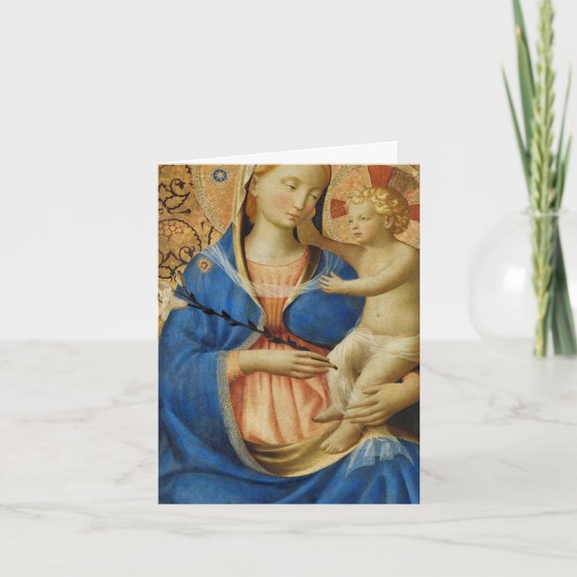 Madonna et l'enfant Carte de Noël religieuse (Devant)