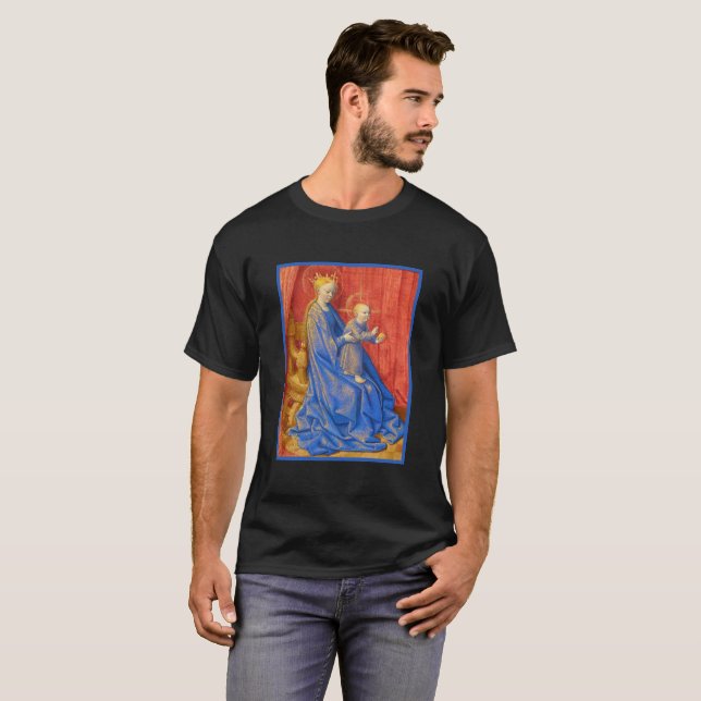 Madonna et l'enfant Enthroné Jean Fouquet T-shirt (Devant entier)