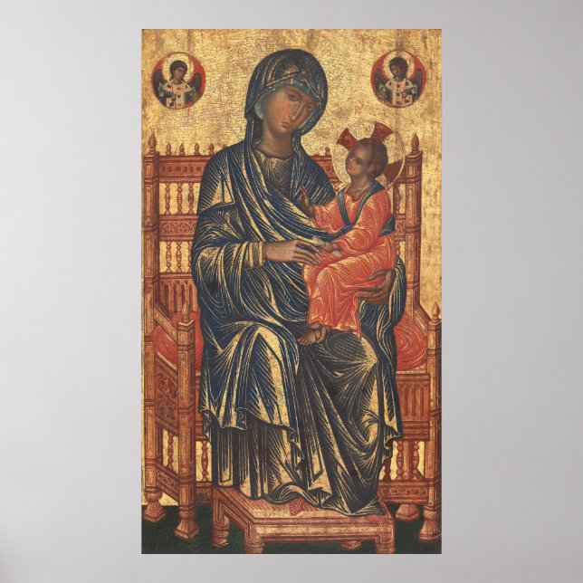 Madonna et l'enfant - Poster d'art byzantin (Devant)