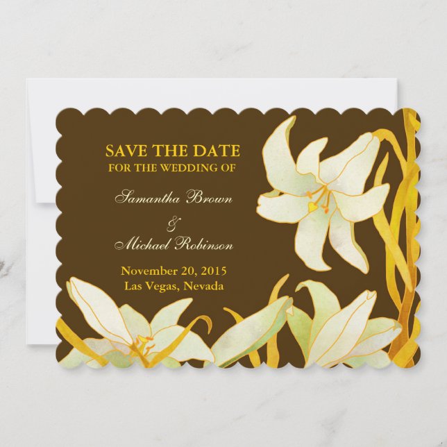 Madonna Lilies : Sauvez la date des invitations de (Devant)