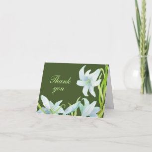 Madonna Lily Carte de remerciements verte