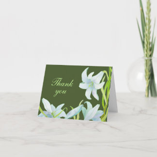 Madonna Lily Carte de remerciements verte