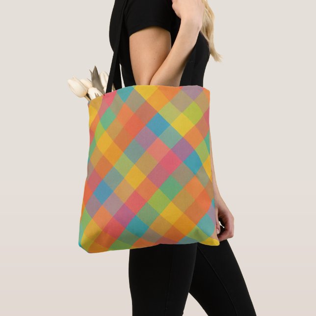 Madras Breeze - Diagonal Plaid Sac fourre-tout quo (De près)