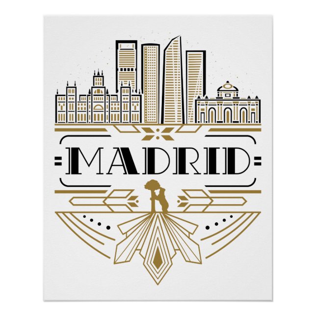Madrid Espagne Art Déco Souvenir Esthétique (Devant)
