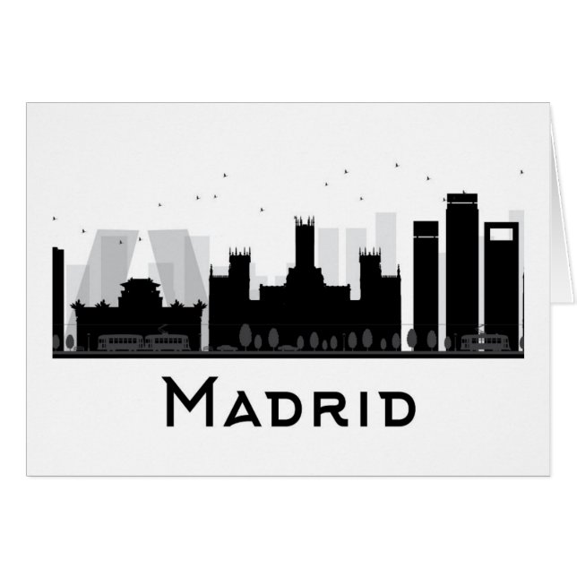 Madrid, Espagne horizon noir et blanc de | de (Devant horizontal)