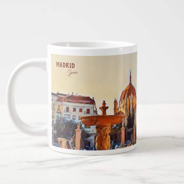 Madrid Espagne Tourisme paysage souvenir Café Mug (Gauche)