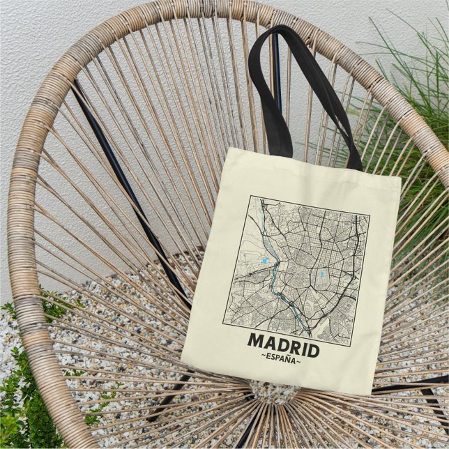 Madrid, Spain, City Map Tote Bag (Créateur téléchargé)