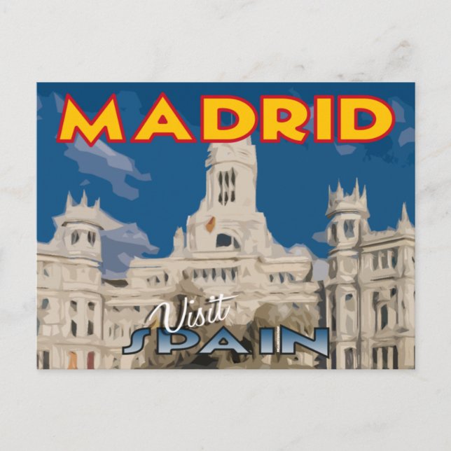 Madrid, Visite... Espagne, carte postale (Devant)
