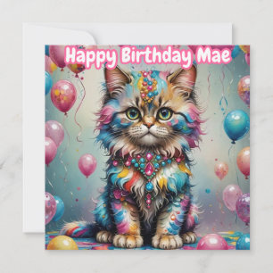 MAE ~ Carte d'anniversaire ~ Rose Blue ~