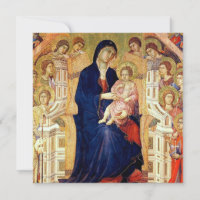 Maestà, détail de Madonna et Enfant sur le trône