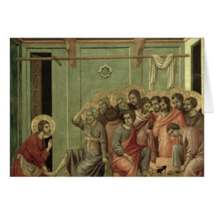 Maesta : Le Christ lavant les pieds des disciples