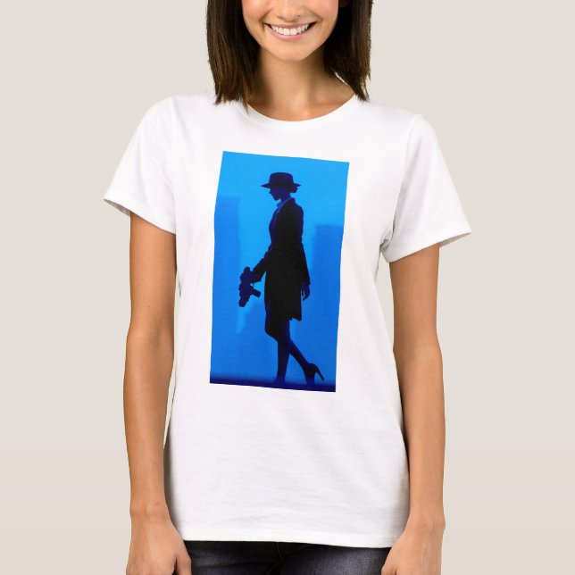 Mafia fille T-shirt fedora  (Devant)