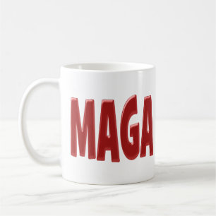 MAGA avec demi-texte rouge Café Mug