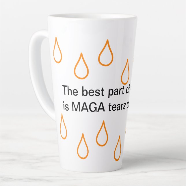 MAGA Larmes latte Mug (Angle gauche)